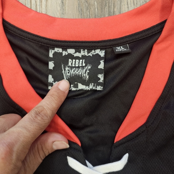 Emo, rebel, goth, black, casual, jersey, skull, streetwear, unisex - Picture 2 of 8